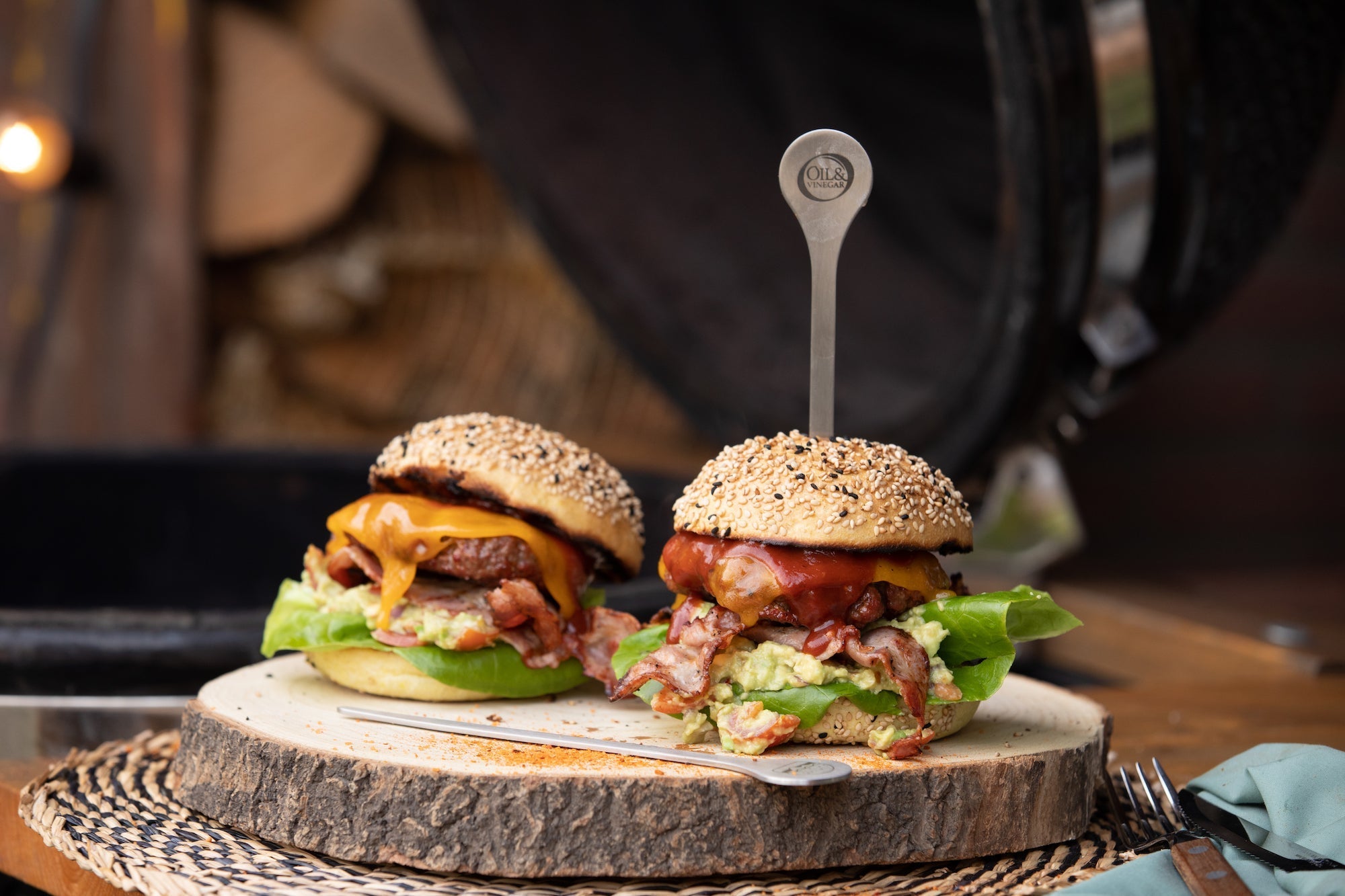 Texan Burger with Whiskey BBQ Sauce