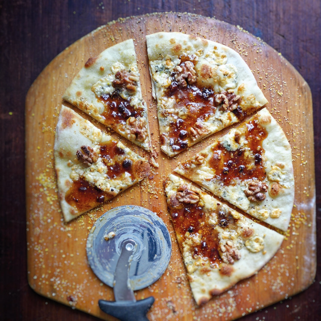 Gorgonzola, Fig Spread & Walnut Pizza
