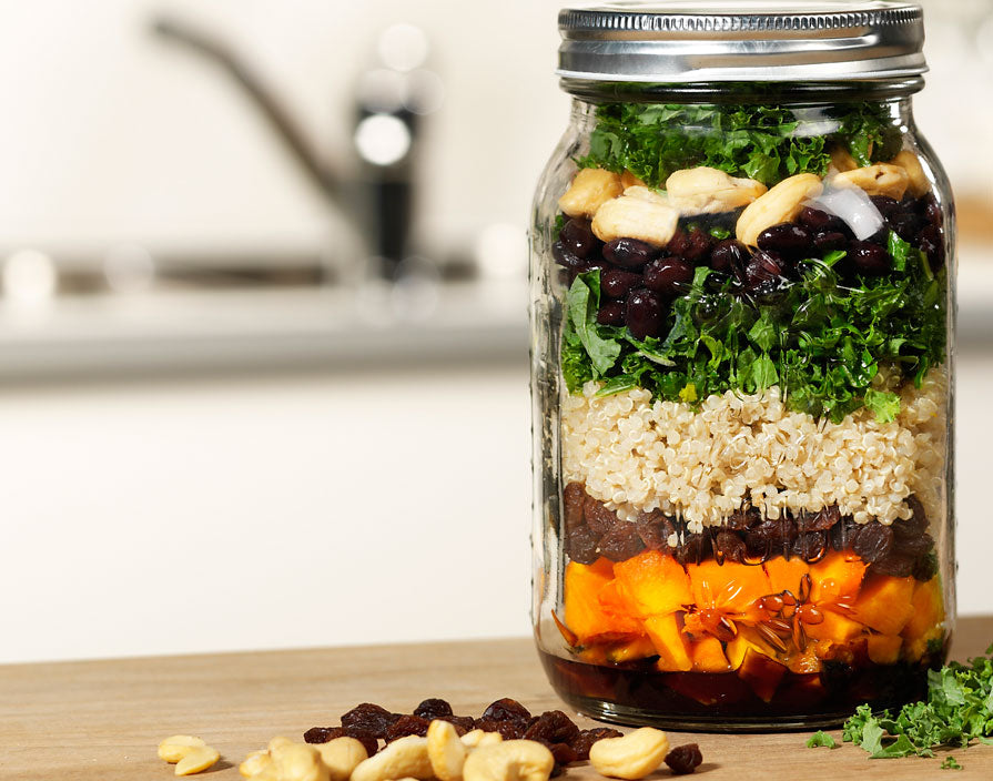 Winter Salad with Pumpkin and Curly Kale